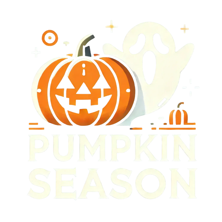DALL·E 2024-09-29 06.36.09 - A vector-style illustration of a pumpkin and ghost with a more minimalist flat design style. Use simple geometric shapes, solid colors, and a clean lo_100558_pixian_ai