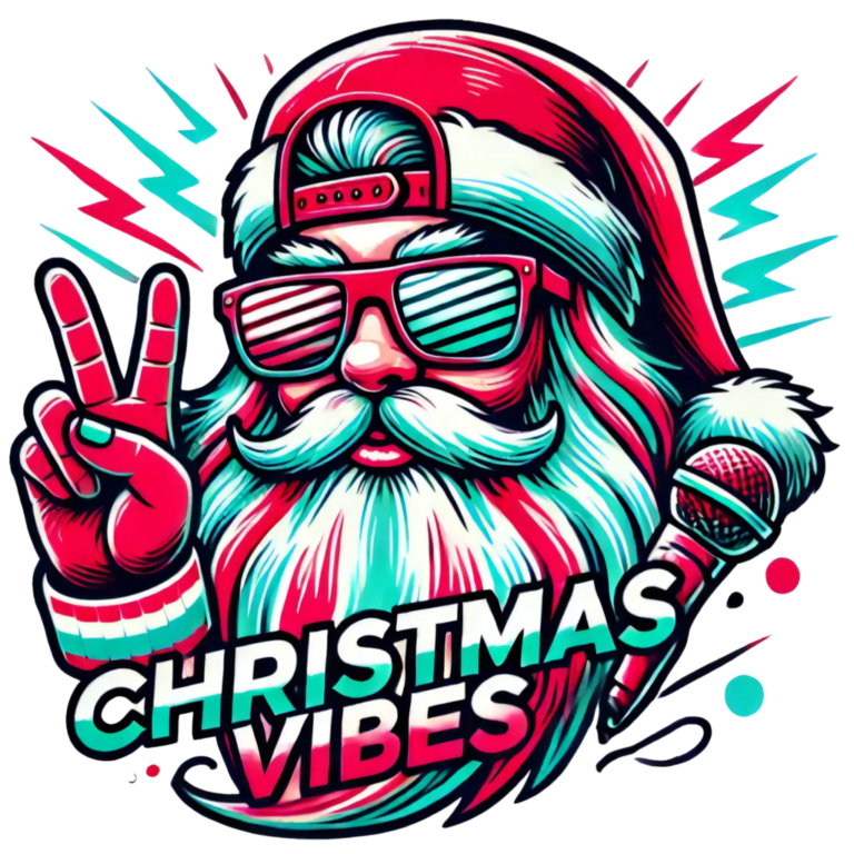 DALL·E 2024-10-01 10.36.09 - A fun and cool Santa Claus design with a hip-hop style. Santa is wearing sunglasses with the words 'Christmas Vibes' written on them. His beard is sty_102204_pixian_ai